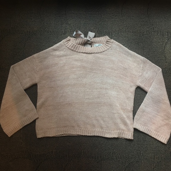 ULLA JOHNSON - Thalia Keyhole Sweater, Peach M/L - Picture 2 of 5